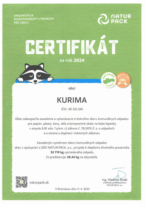 Certifikat vývoz odpadu